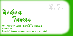 miksa tamas business card